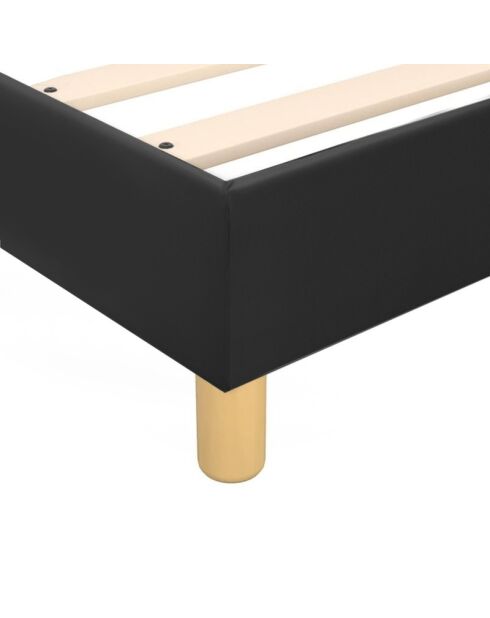 Lit Comes simili cuir noir (Deco10) - 180x200 cm