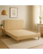 Cama Colosseum acanalada beige - 180x200 cm