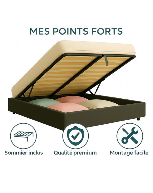 Comes Couchbett Bouclette, hellgrau, 90 x 190 cm