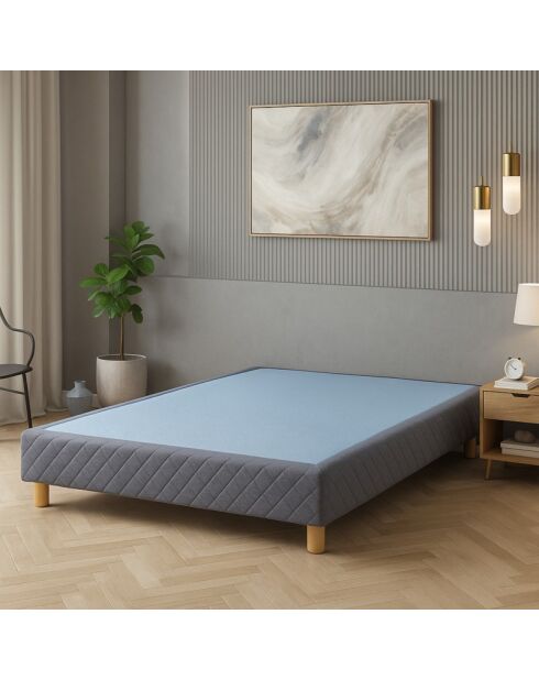 Sommier tapissier gris - 160x200 cm