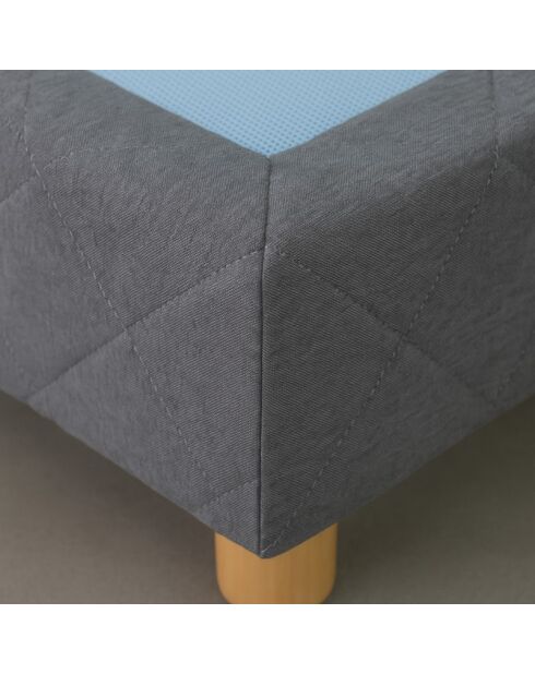 Sommier tapissier gris - 160x200 cm