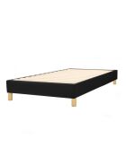 Bed is voorzien van zwart kunstleer (Deco10) - 200x200 cm