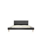 Nordik Bett dunkelgrauer Stoff - 90x190 cm