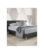 Nordik Bett dunkelgrauer Stoff - 90x190 cm