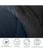 Piumino Sherpa grigio antracite - 140x200 cm