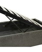 Hellgraues geripptes Brustbett Colosseum - 140x190 cm