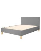 Colisee Bett Hellgrauer Stoff - 140x190 cm