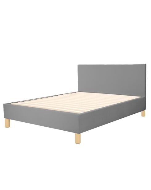 Colisee Bett Hellgrauer Stoff - 140x190 cm