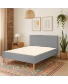 Colisee Bett Hellgrauer Stoff - 140x190 cm