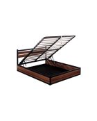 Lit coffre Chicago bois foncé - 180x200 cm