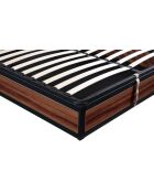 Lit coffre Chicago bois foncé - 180x200 cm