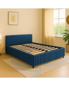 Coliseum Geripptes Brustbett Mitternachtsblau - 180x200 cm