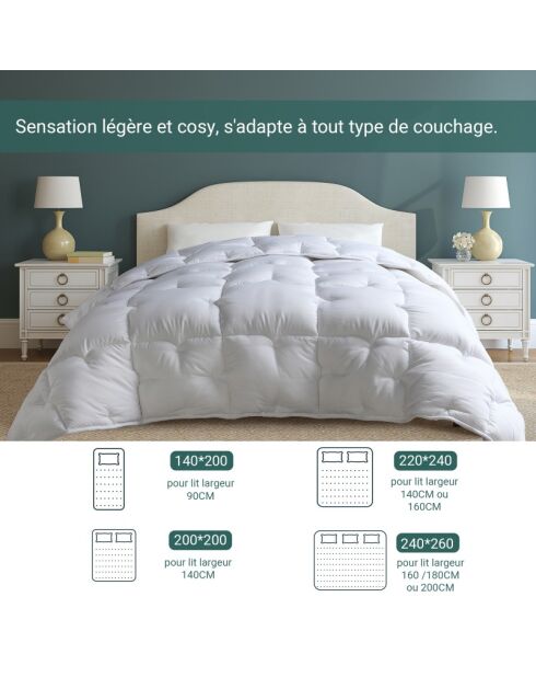 Edredón blanco frío - 220x240 cm