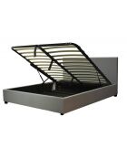 Colisee Graues Kofferbett aus Kunstleder - 180x200 cm