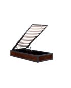 Lit coffre Boston bois foncé - 90x190 cm