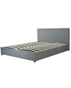 Cama troncal Colisee de tela gris claro - 140x190 cm