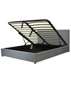 Cama troncal Colisee de tela gris claro - 140x190 cm