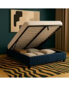 Wird mit geripptem Brustbett in Mitternachtsblau geliefert, 200 x 200 cm