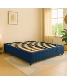 Comes geribbeld borstbed nachtblauw - 140x190 cm