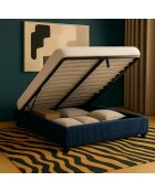 Comes geribbeld borstbed nachtblauw - 140x190 cm