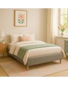 Viene con cama acanalada gris claro - 160x200 cm