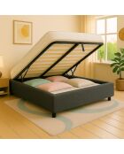 Comes Bouclette lichtgrijs kofferbed - 140x190 cm