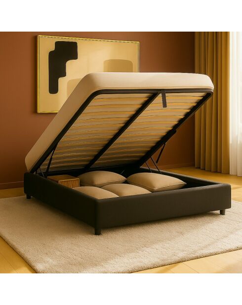 Comes Bouclette lichtgrijs kofferbed - 140x190 cm