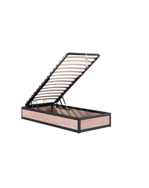 Lit coffre Boston bois clair - 90x190 cm