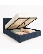 Coliseum geripptes Brustbett Mitternachtsblau - 140x190 cm