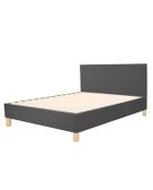 Colisee Bett Dunkelgrauer Stoff - 140x190 cm