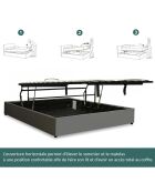 Parallelle kofferbak van grijs corduroy - 200x200 cm