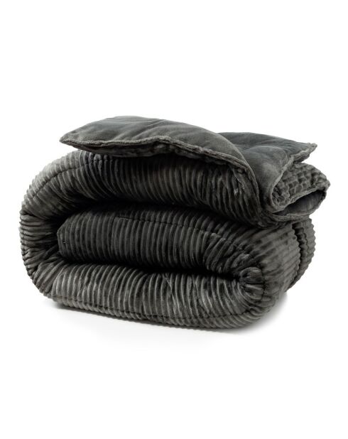Edredón negro de algodón club - 200x200 cm