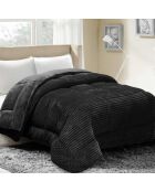Edredón negro de algodón club - 200x200 cm