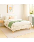 Wordt geleverd met een geribbeld beige bed - 200x200 cm