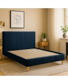 Cama Colosseum acanalada azul medianoche - 140x190 cm