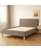 Cama Colosseum acanalada gris claro - 180x200 cm