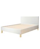 Wit bed van imitatieleer Colisee - 140x190 cm