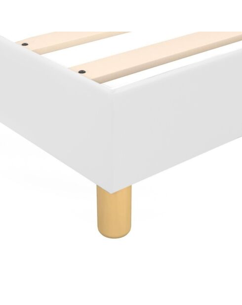 Wit bed van imitatieleer Colisee - 140x190 cm