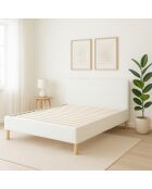 Wit bed van imitatieleer Colisee - 140x190 cm