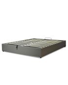 Kofferraumbett aus grauem Kunstleder - 140x190 cm