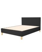Colisee schwarzes Kunstlederbett - 180x200 cm