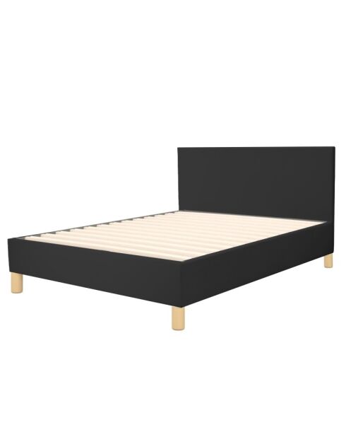 Colisee schwarzes Kunstlederbett - 180x200 cm