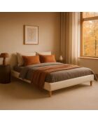 Letto Comes Bouclette sabbia - 200x200 cm