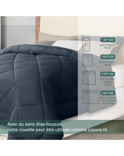 Piumino Sherpa grigio antracite - 200x200 cm