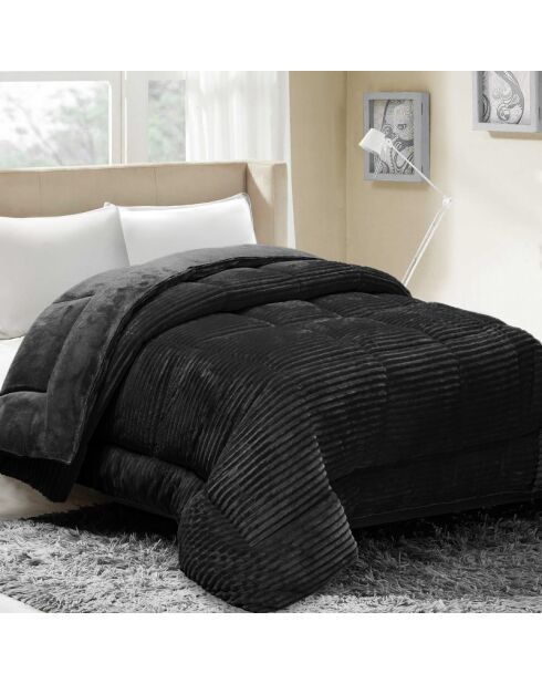 Edredón negro de algodón club - 140x200 cm