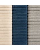 Komt met lichtgrijs geribbeld borstbed - 200x200 cm