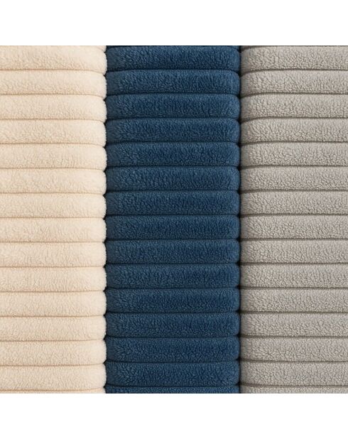 Komt met lichtgrijs geribbeld borstbed - 200x200 cm