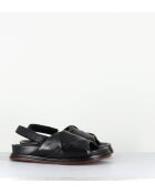 Sandalias planas negras