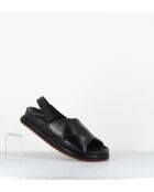 Sandalias planas negras