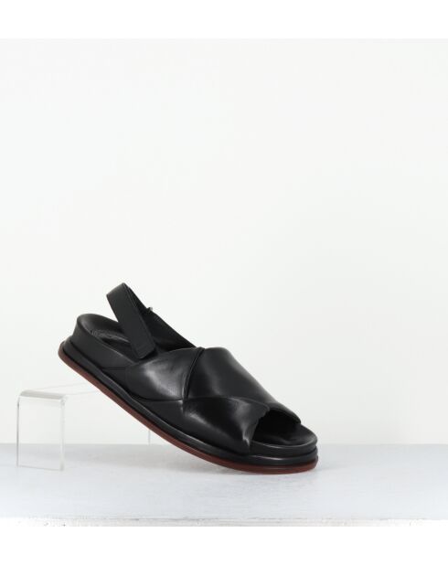 Sandalias planas negras